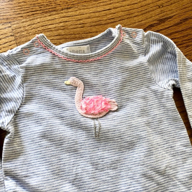 Crochet Flamingo Babygrow