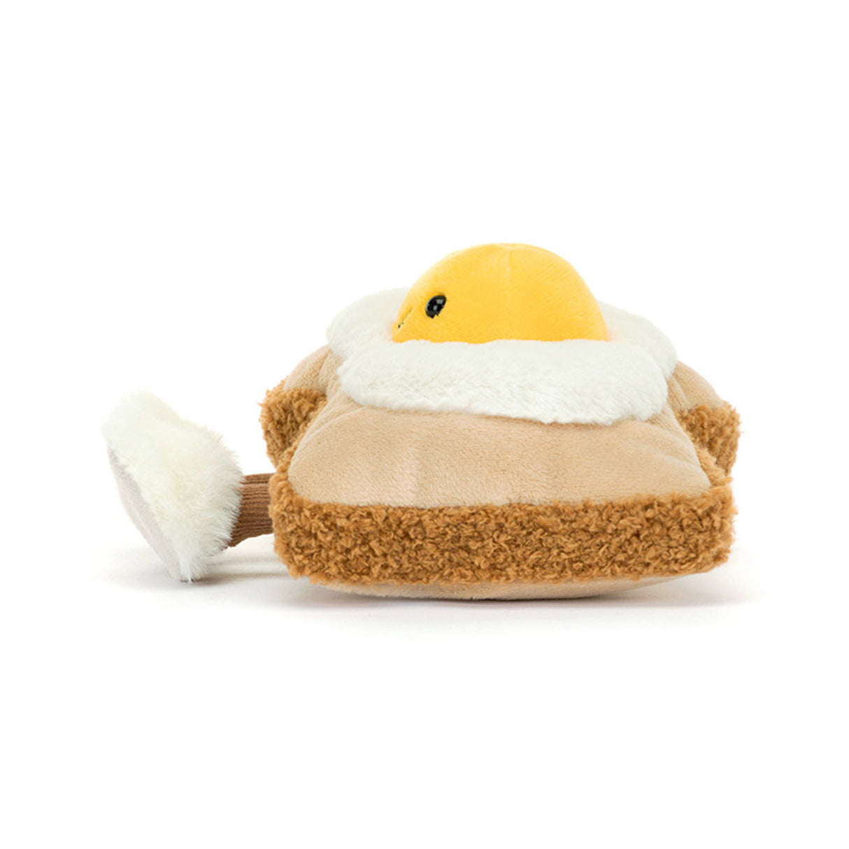 Jellycat Plush soft toy resembling a fried egg on a white background