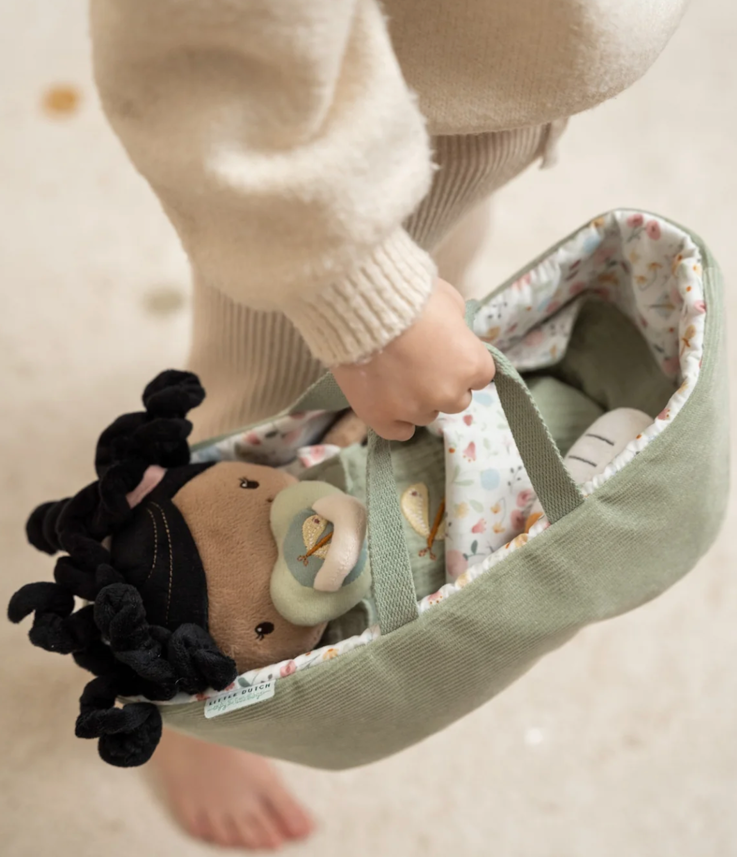 Baby Doll Evi with Carry Basket, Blanket and Bottle - Personalised