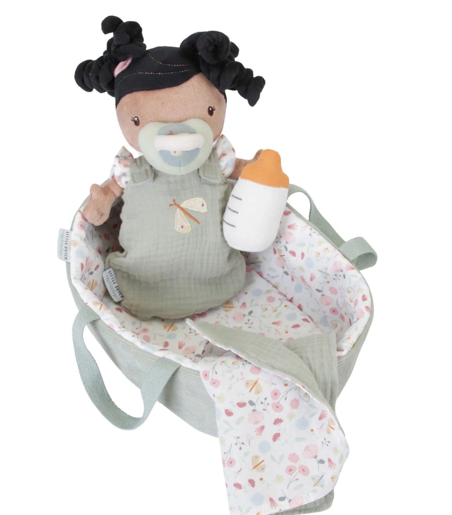 Baby Doll Evi with Carry Basket, Blanket and Bottle - Personalised