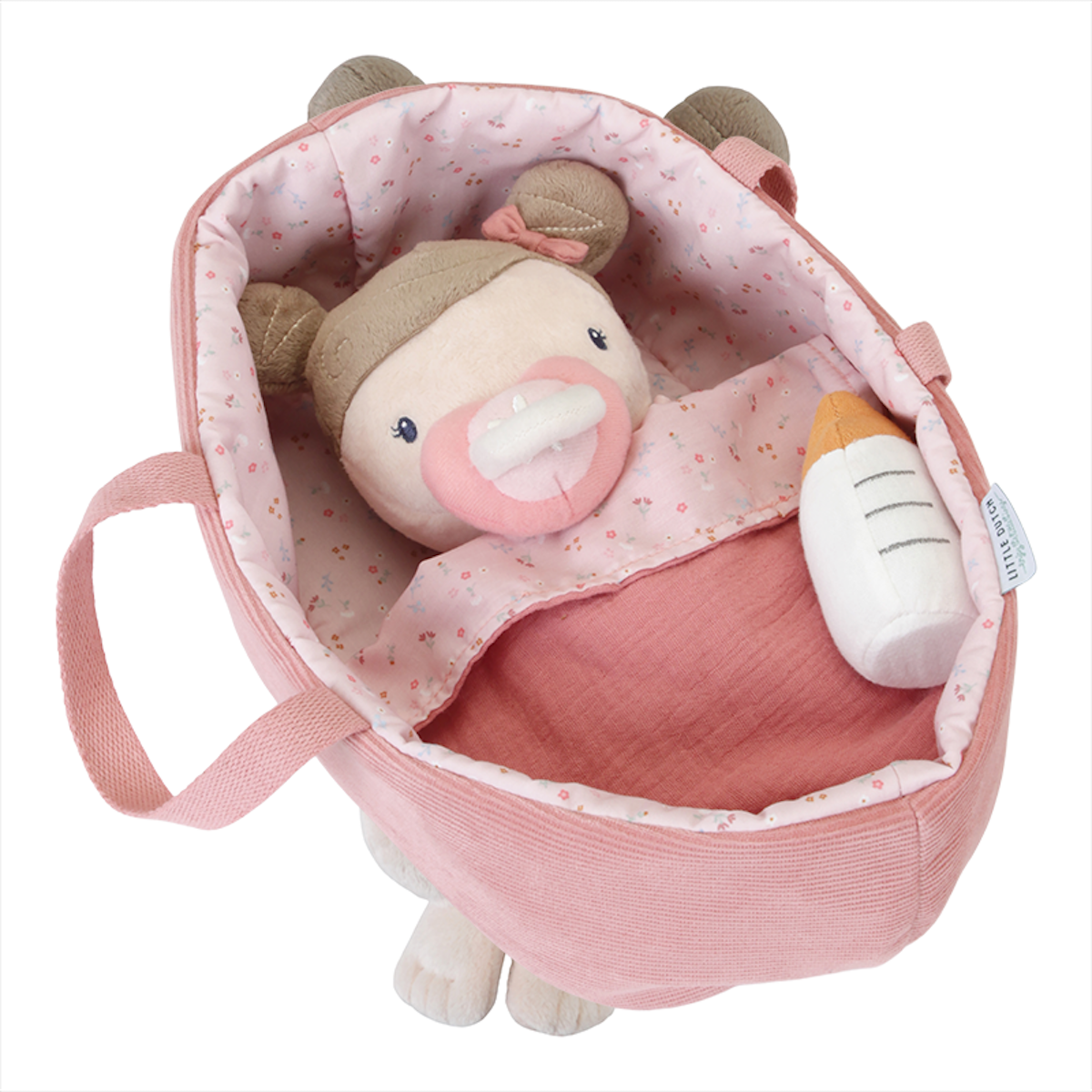 Baby Doll Rosa with Carry Basket, Blanket and Bottle - Personalised