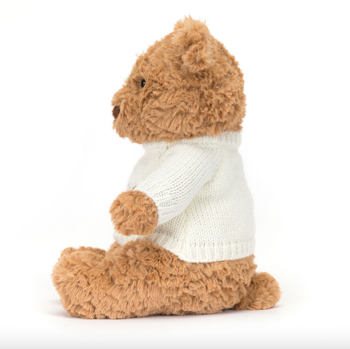 A beige Jellycat Bartholomew Bear in jumper