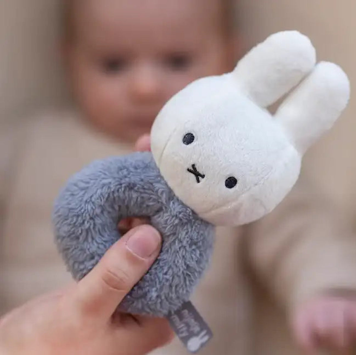 Miffy Rattle Fluffy - Blue