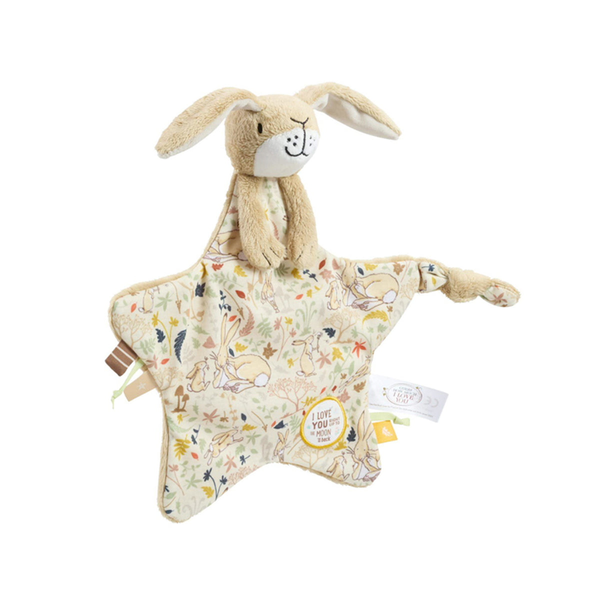 Nutbrown Hare Star-shaped baby comforter with bunny soft toy, attachment and tags