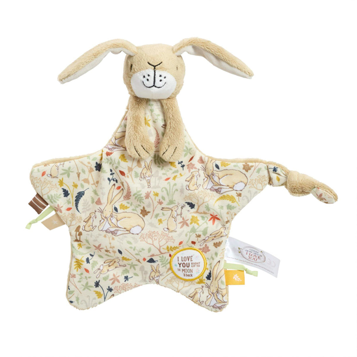 Nutbrown Hare Star-shaped baby comforter with bunny soft toy, attachment and tags