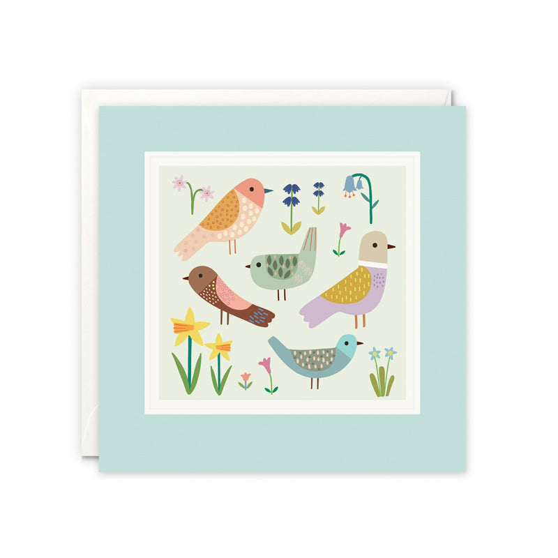 Spring Birds Card (Blank)