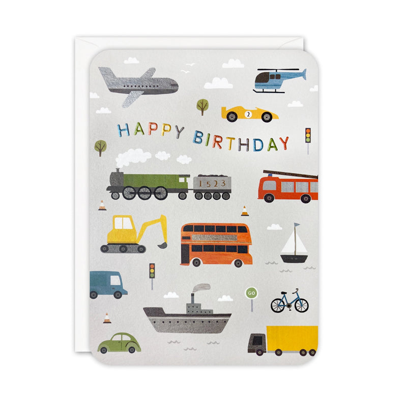 Transport Birthday Card