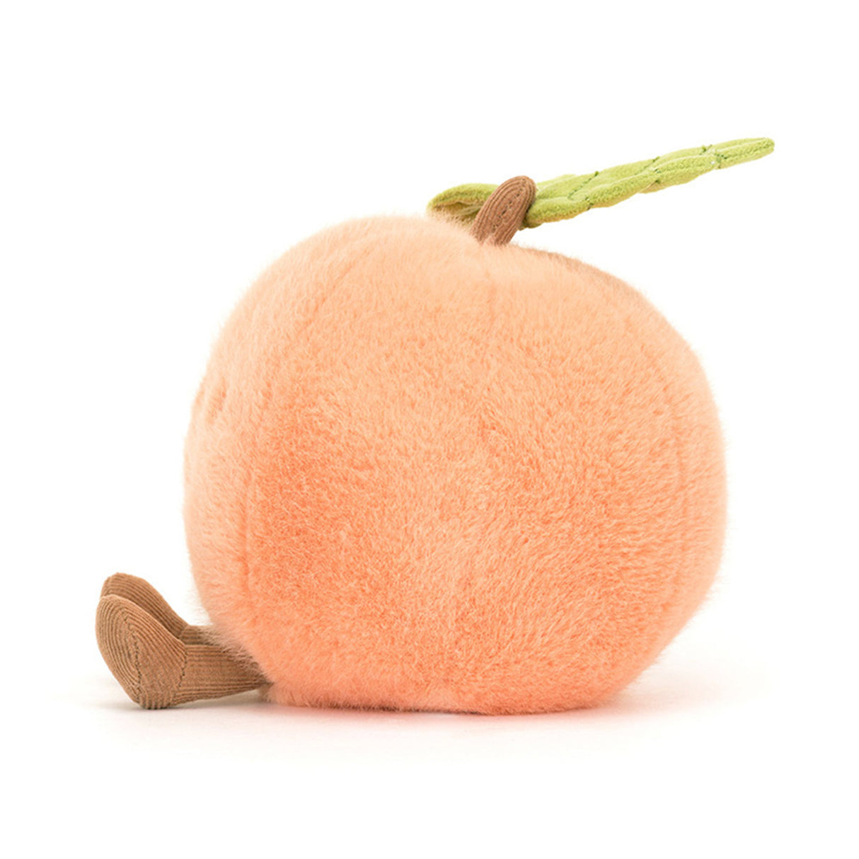 Jellycat amuseable Plush toy peach on a white background