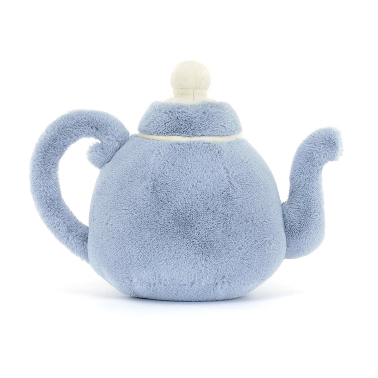 Jellycat Amuseable Plush toy teapot with a white lid on a white background