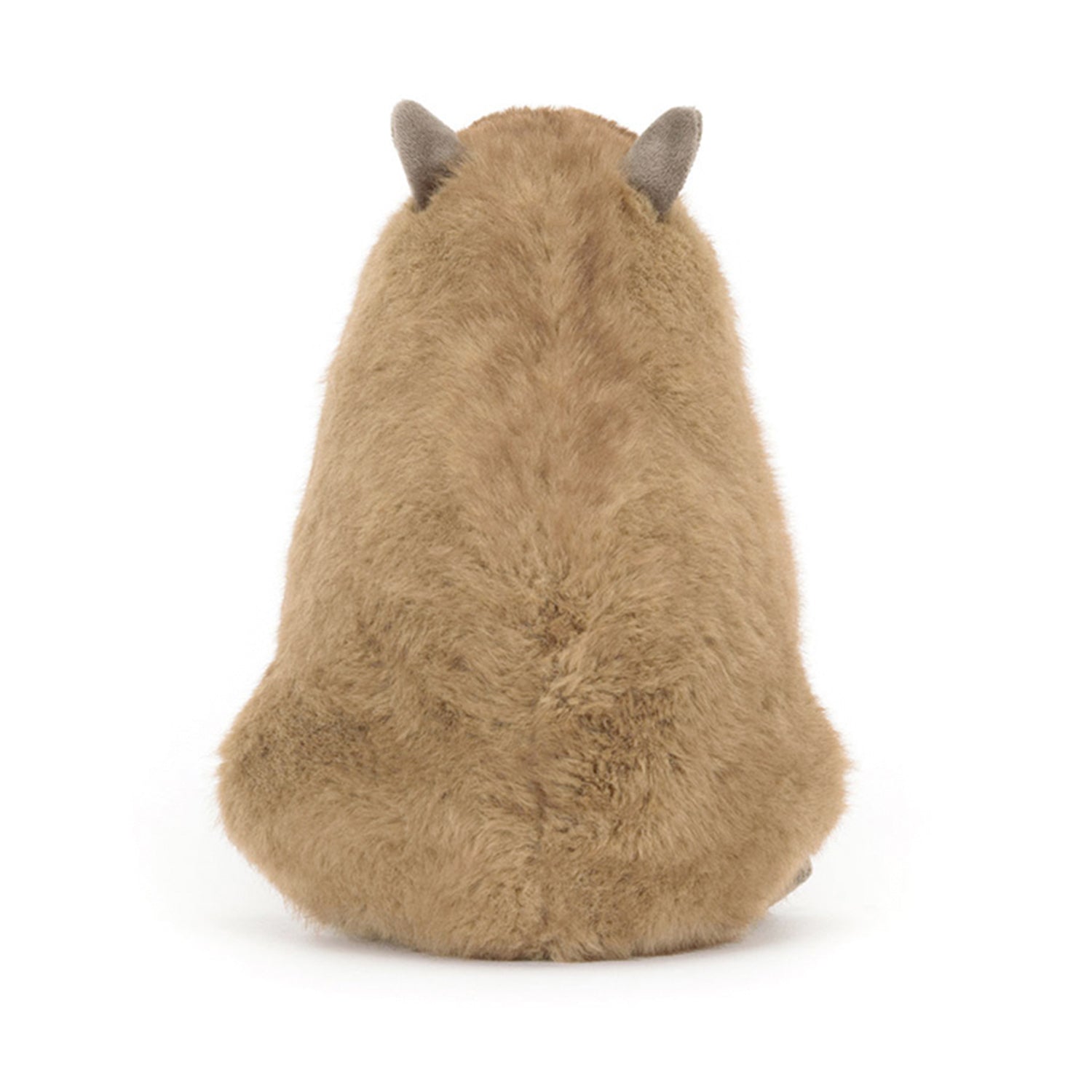 Plush toy capybara on a white background