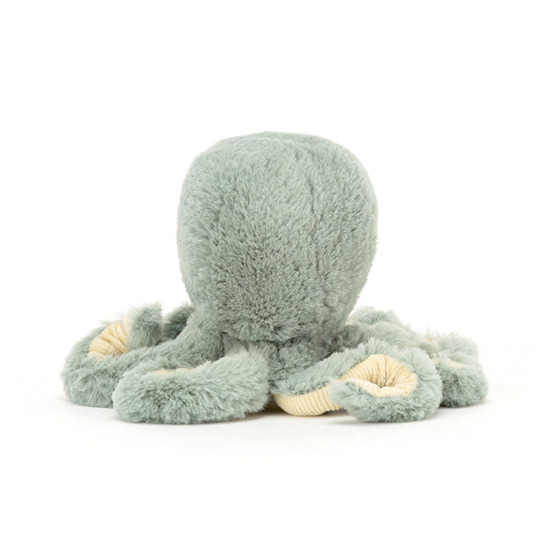 A sea-moss green Jellycat Odyssey Octopus plush toy with eight arms