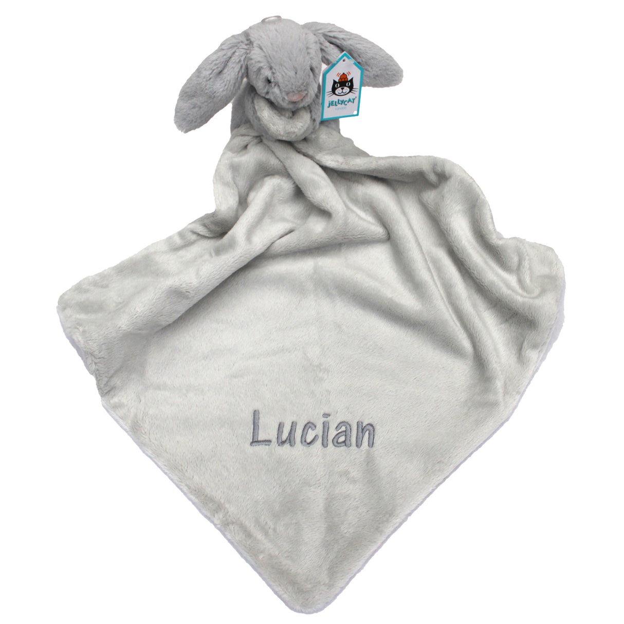 Bashful Bunny Soother, Silver - Personalised