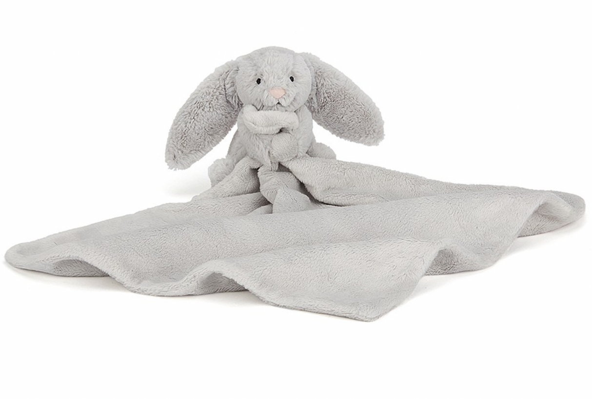 Bashful Bunny Soother, Silver - Personalised