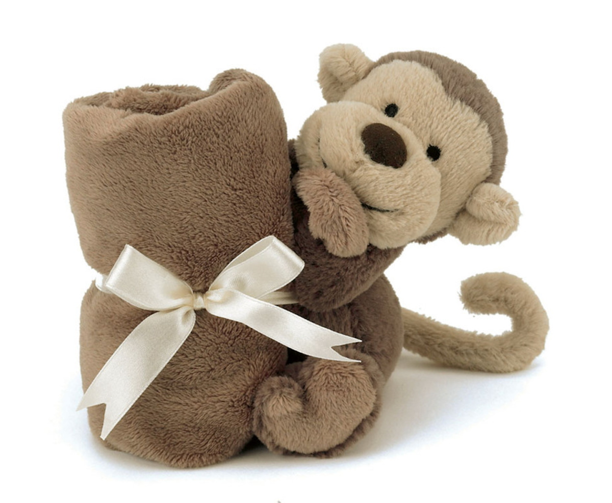Bashful Monkey Soother - personalised