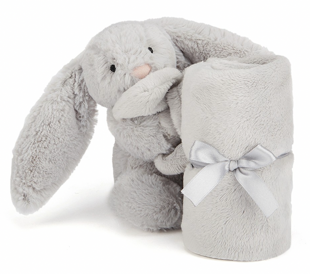 Bashful Bunny Soother, Silver - Personalised