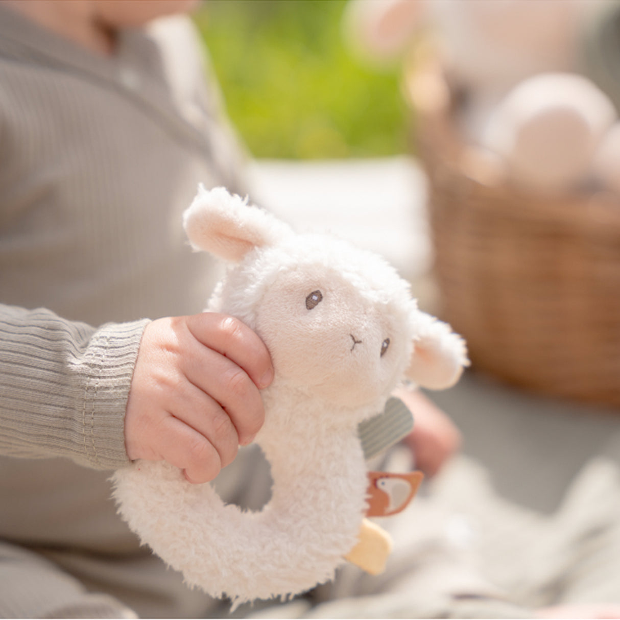 Little Dutch Baby Ring Rattle Little Farm Sheep with tags