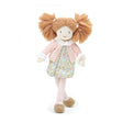 Threadbear Plush Rag doll with brown. ginger hair, floral dress and pink cardigan