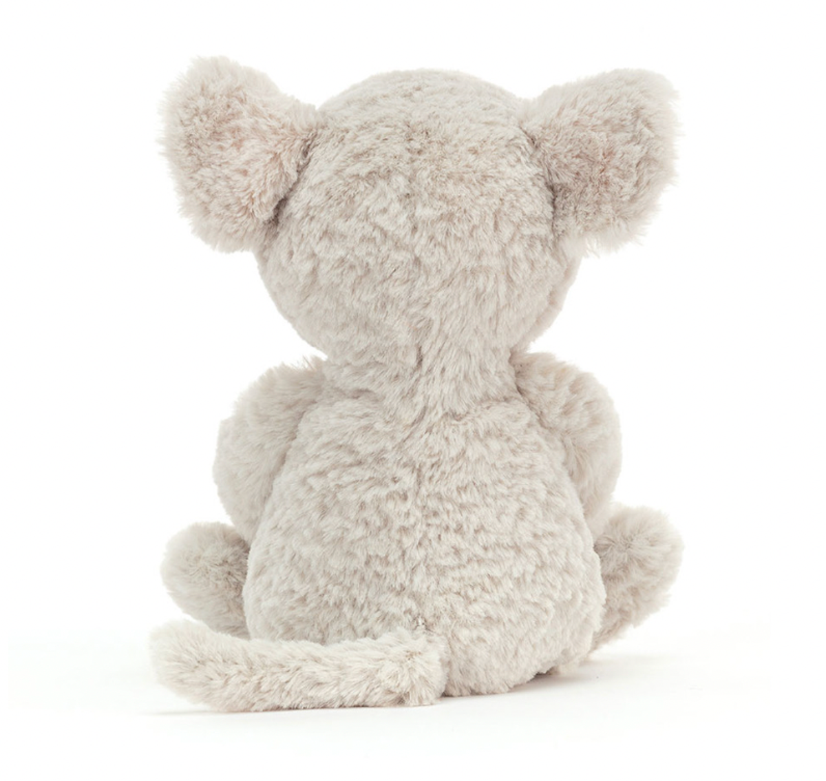 Soft toy grey mouse back