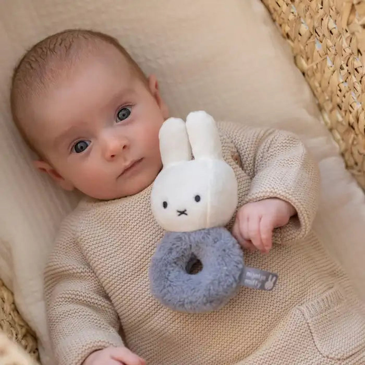 Miffy Rattle Fluffy - Blue