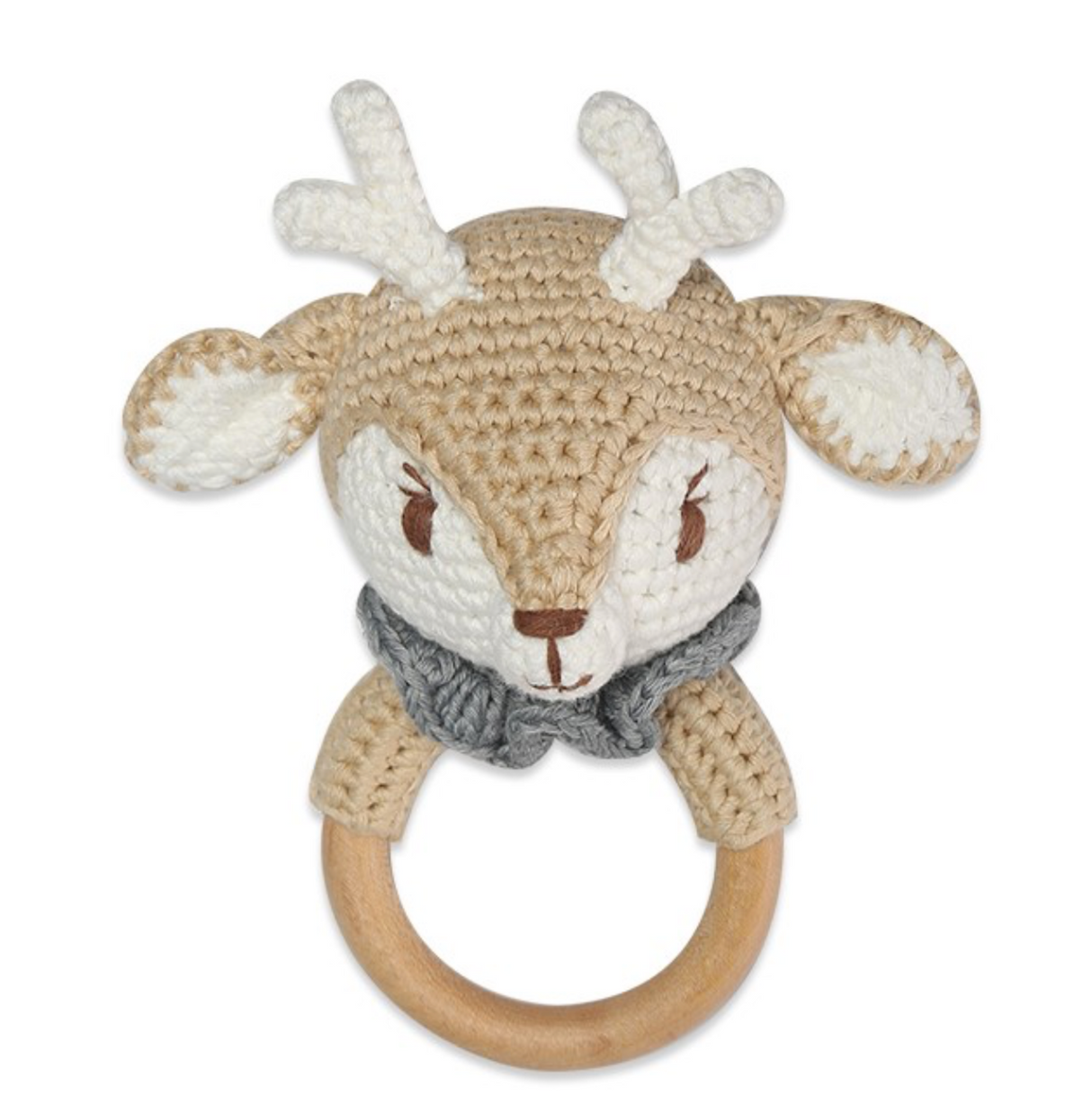 Crochet Reindeer Ring Rattle