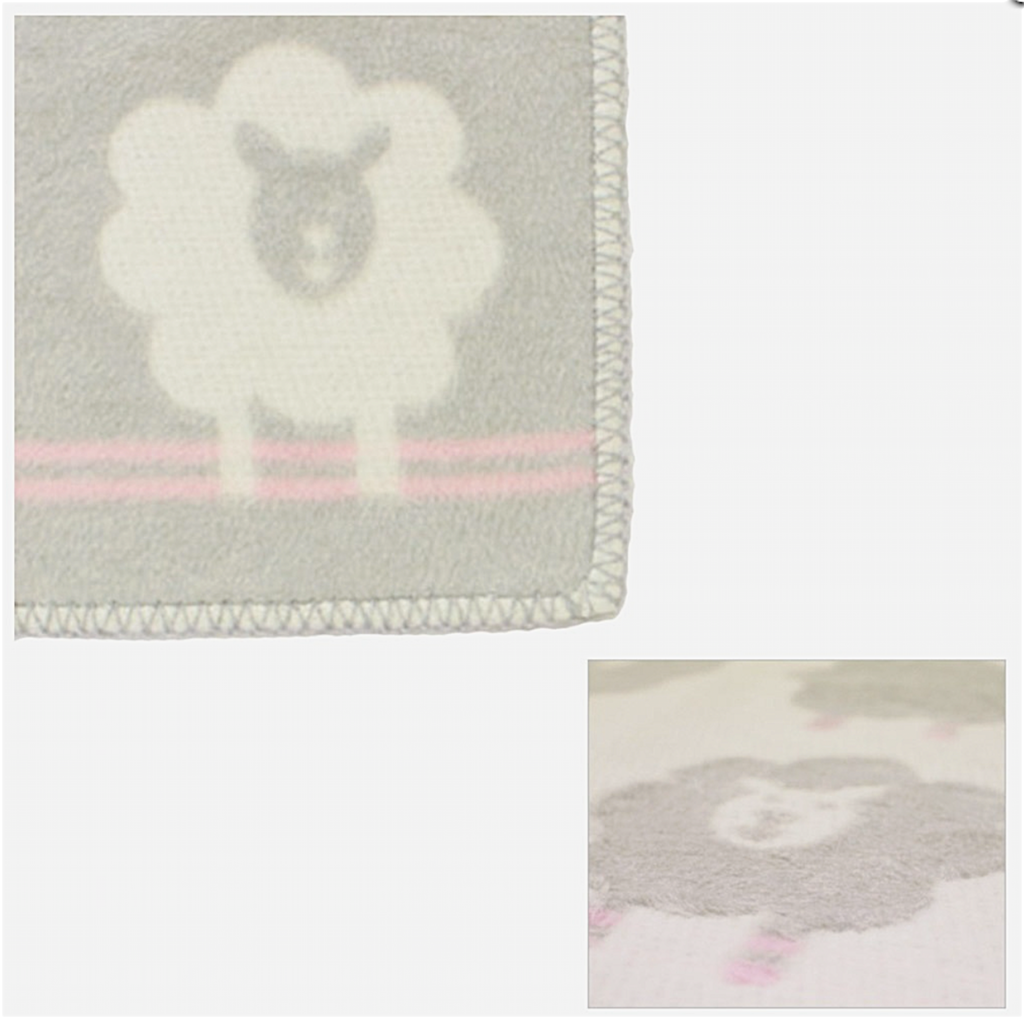 David Fussenegger Sheep Blanket (Grey & Pink)