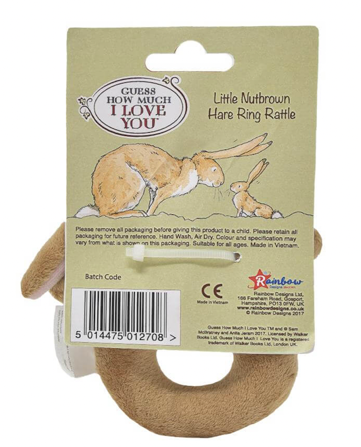 Little Nutbrown Hare Ring Rattle