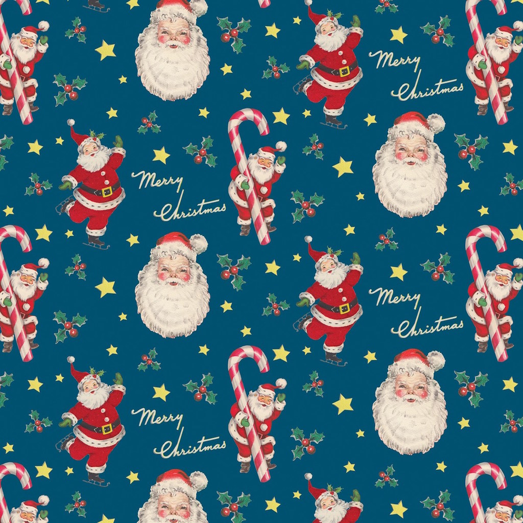 Retro Christmas Gift Wrap Beautiful Vintage Wrapping Paper Hedgehog