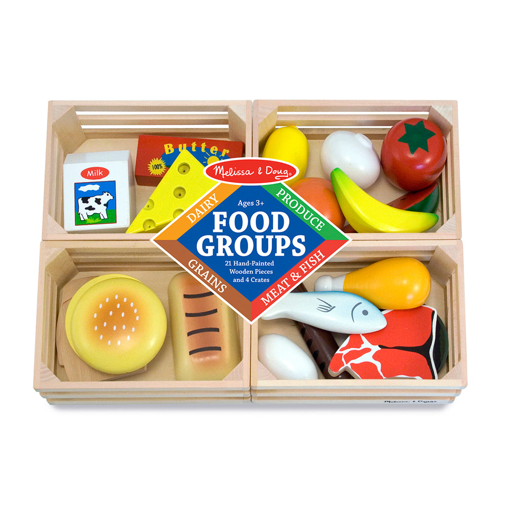 melissa and doug childrens kitchen toy food wooden crates fruit and vegetables