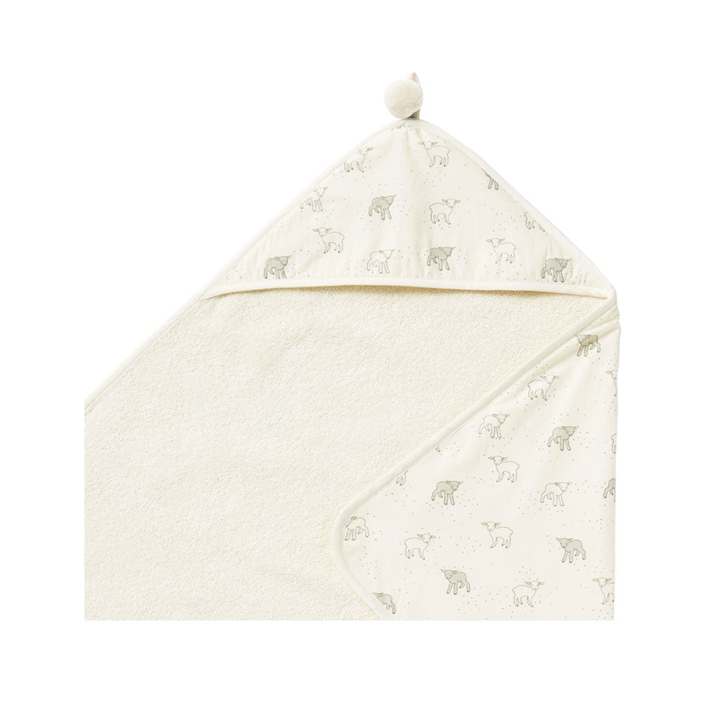 towel is made from a super absorbent looped cotton terry and is backed in baby soft brushed cotton.