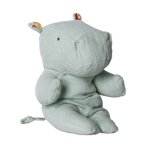 Maileg Safari Friends Little Hippo Blue is a handsome soft toy gift for Christmas and Birthday