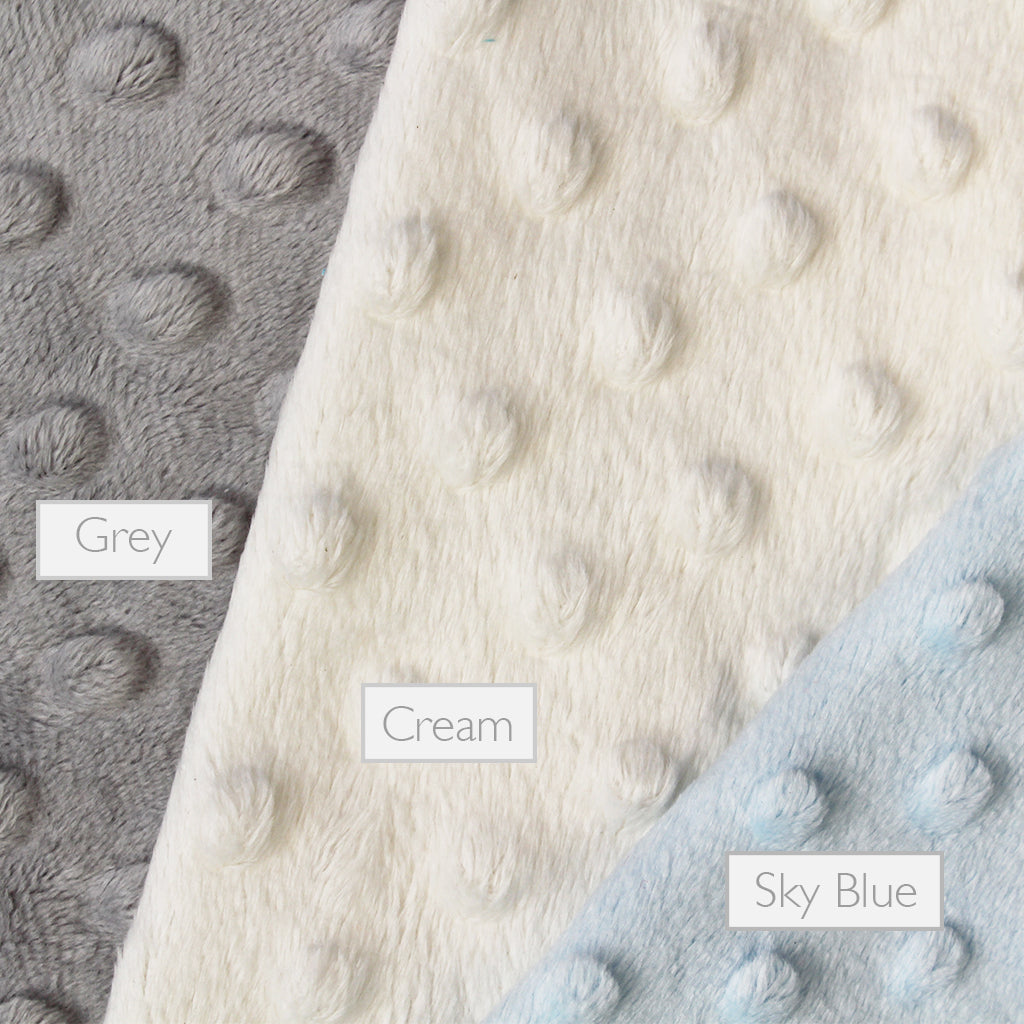 Selection of rear minky for Hedgehog Gifts baby gift handmade mountain bear taggy comforter blanket minky fabric backing