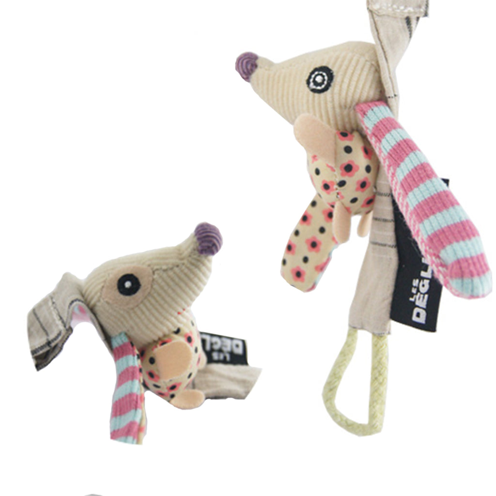 funky deglingos dog baby girl boy dummy soother pacifier clip with long stripy ears