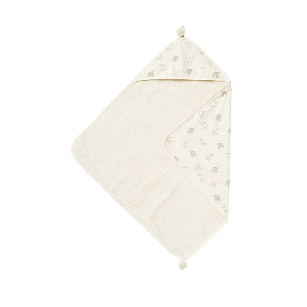 towel is made from a super absorbent looped cotton terry and is backed in baby soft brushed cotton.
