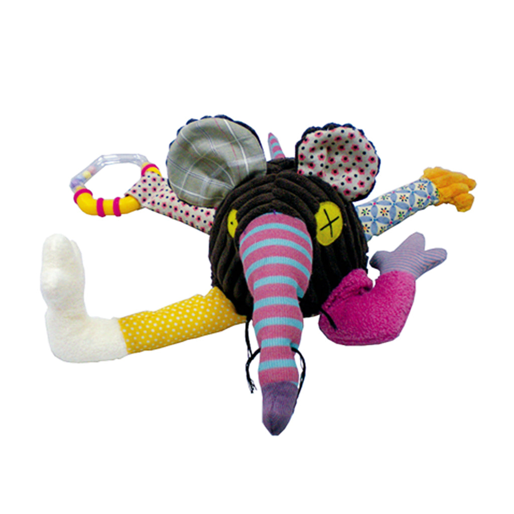 Deglingos Baby Ratos The Rat Activity Toy with a long pink and blue strip nose