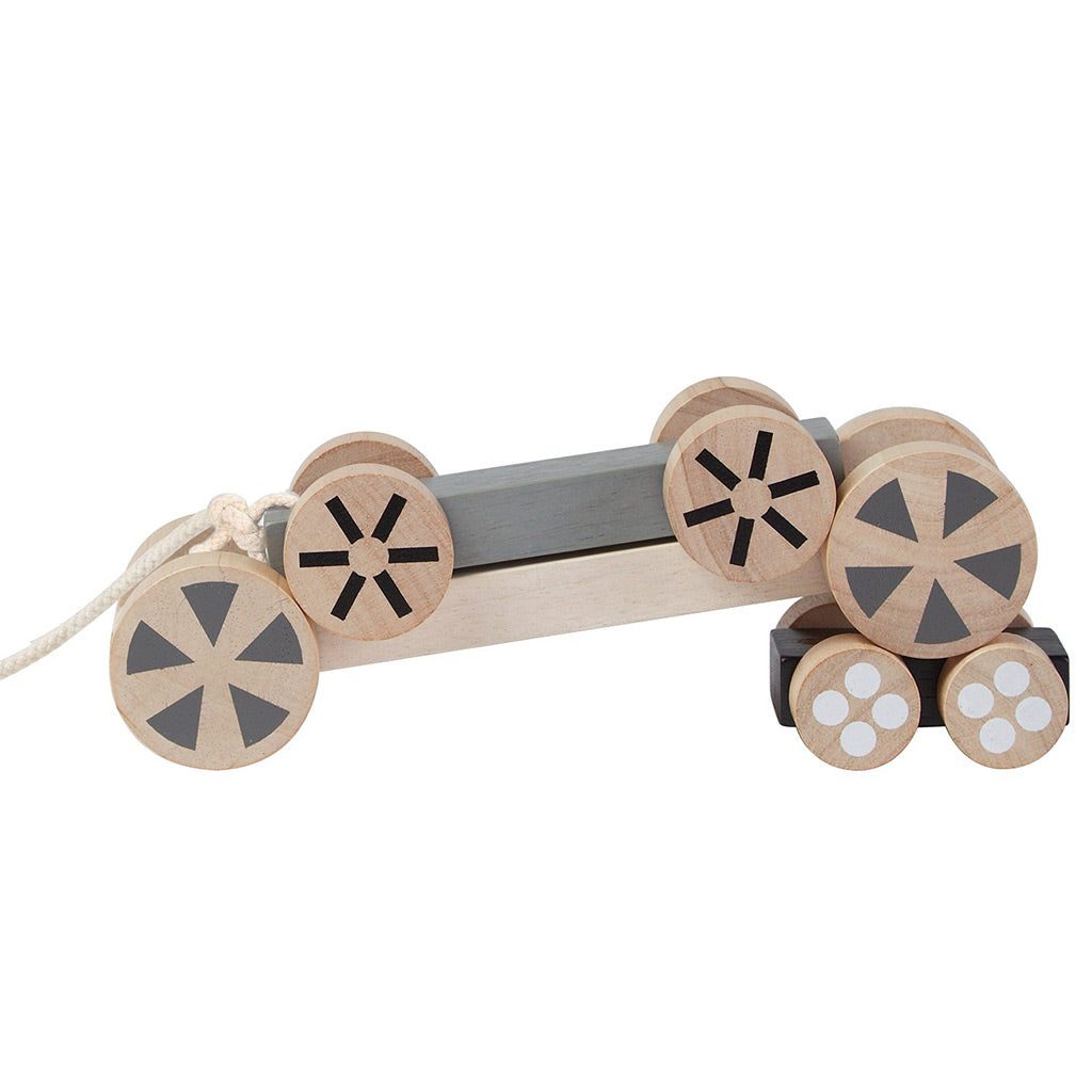 Eco friendly Plan Toys stacking toy with graphically stimulating spinning wheels