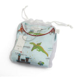 100% cotton babygrow in an organza gift bag