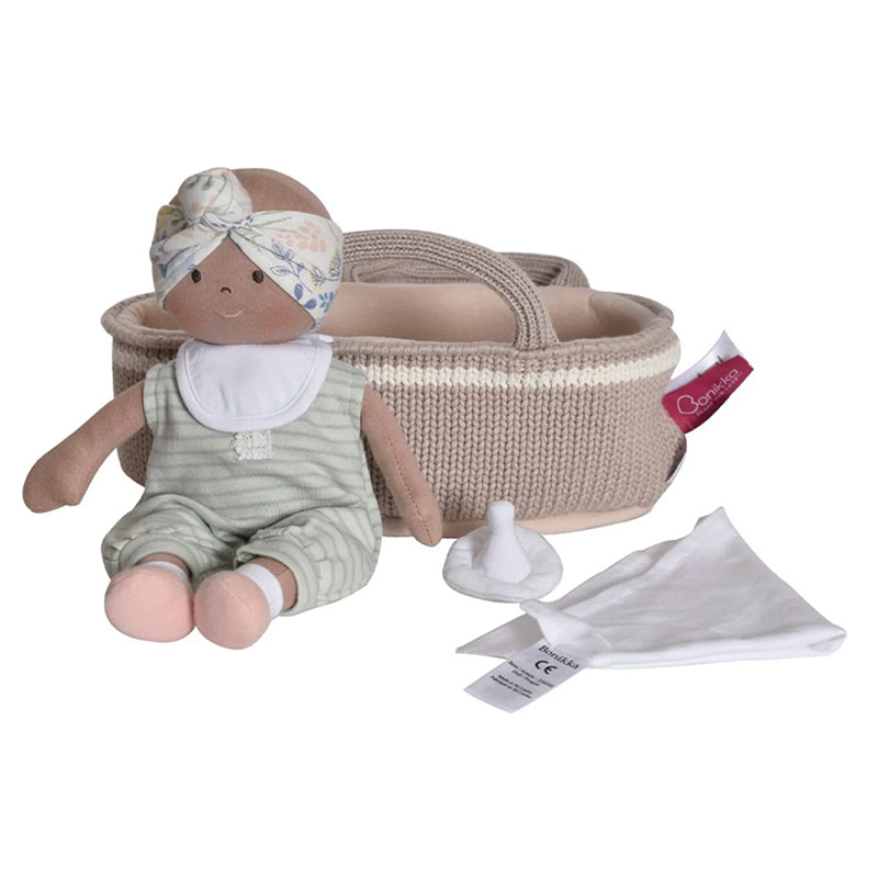 Bonikka Baby Doll with Carry Cot & Accessories - Personalised