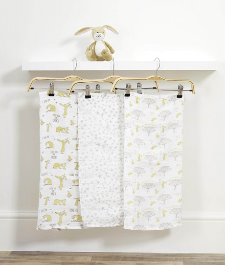 Guess How Much I Love You Soft Toy with Muslin Gift Set