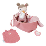 Baby Doll Rosa with Carry Basket, Blanket and Bottle - Personalised