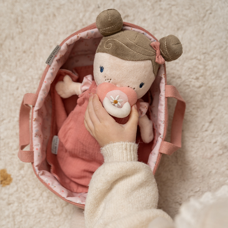 Baby Doll Rosa with Carry Basket, Blanket and Bottle - Personalised