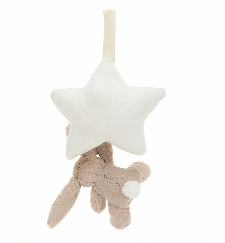 Bashful Beige Bunny Star Musical Pull