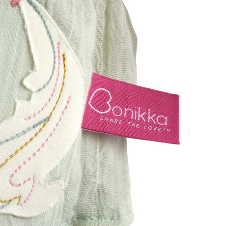 Close-up of a product with a Bonikka label on a white background