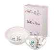 Boo & Friends is a  2 piece 100% Fine China breakfast which has a Poppet Mug & Munchkin Porringer