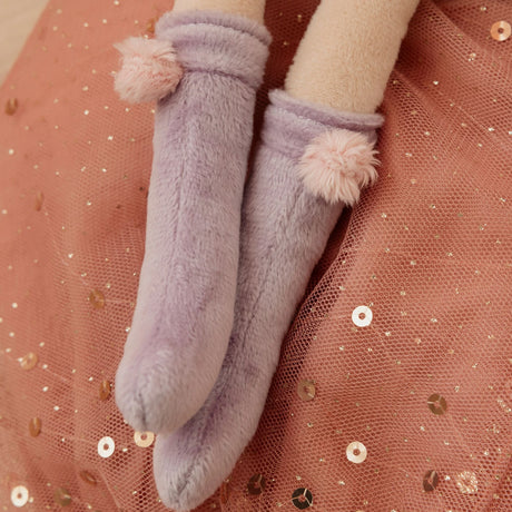 Little Dutch Cuddle Doll Ava close up of pompom boots detail