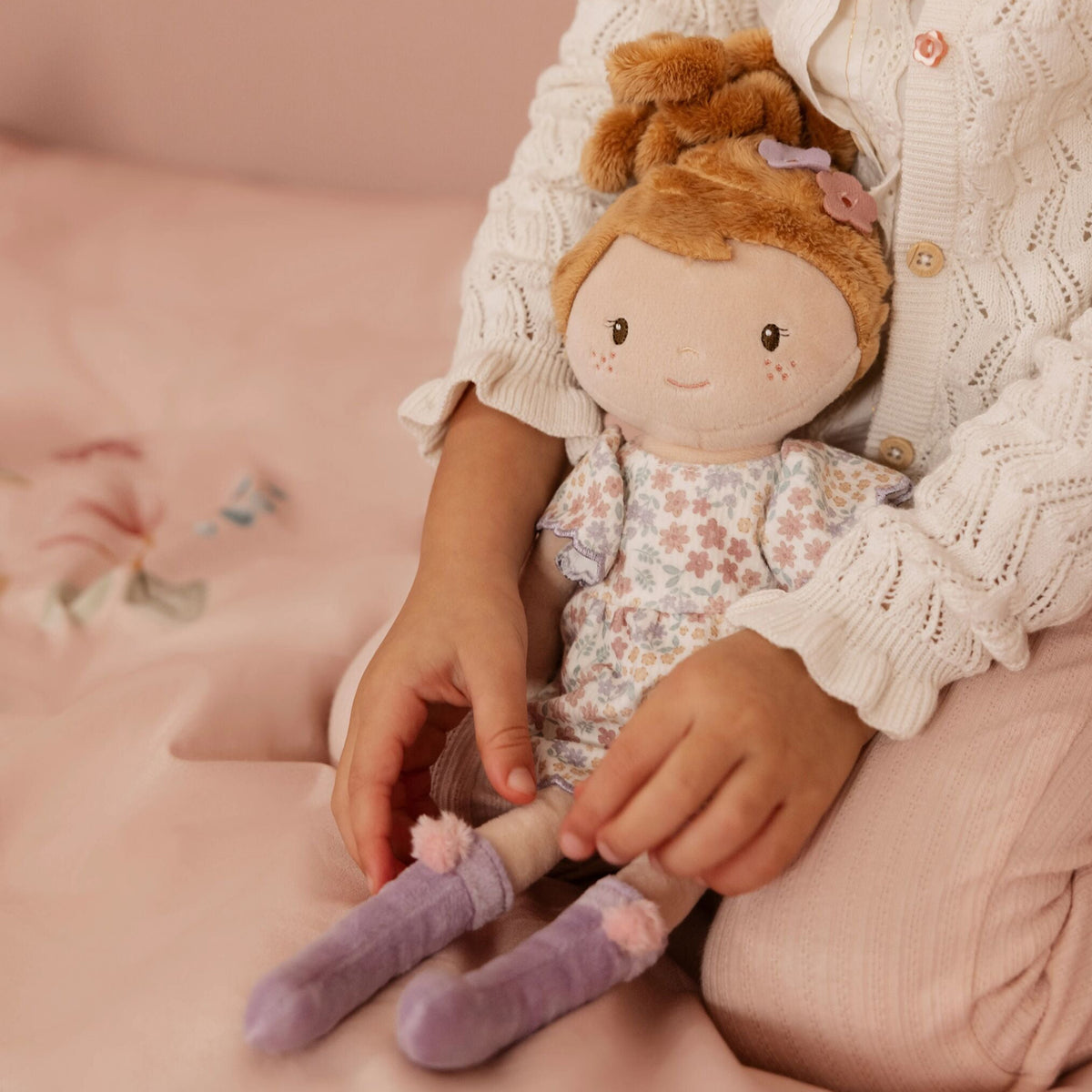 Little Dutch Cuddle Doll Ava in cheerful floral dress