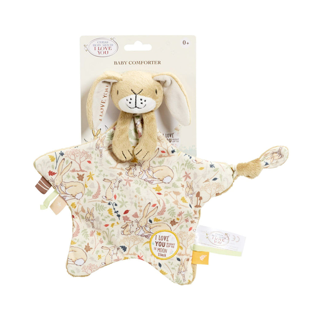 Nutbrown Hare Star-shaped baby comforter with bunny soft toy, attachment and tags