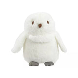 A white plush toy Harry potter Hedgwig owl on a white background