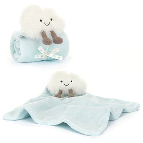 Jellycat Baby comfort blanket with cloud-shaped plush toy on a white background