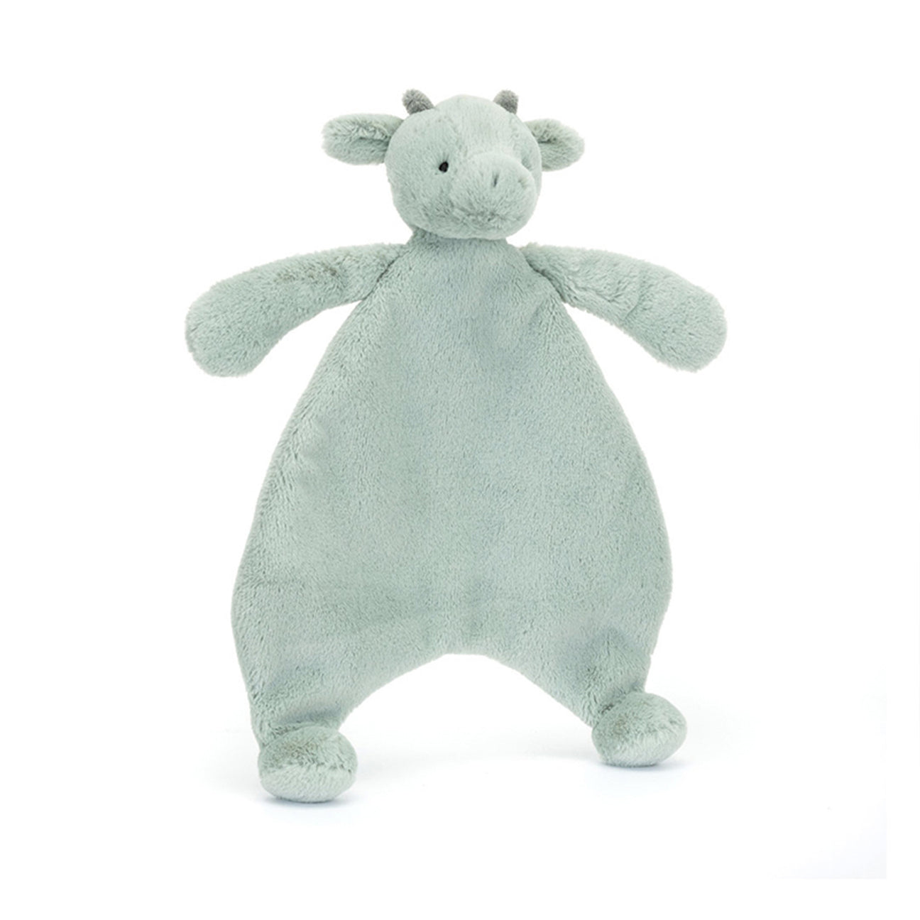 Green Dragon  Soother plush toy on a white background
