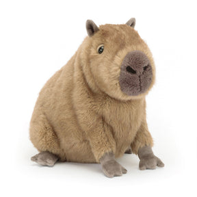 Plush toy capybara on a white background